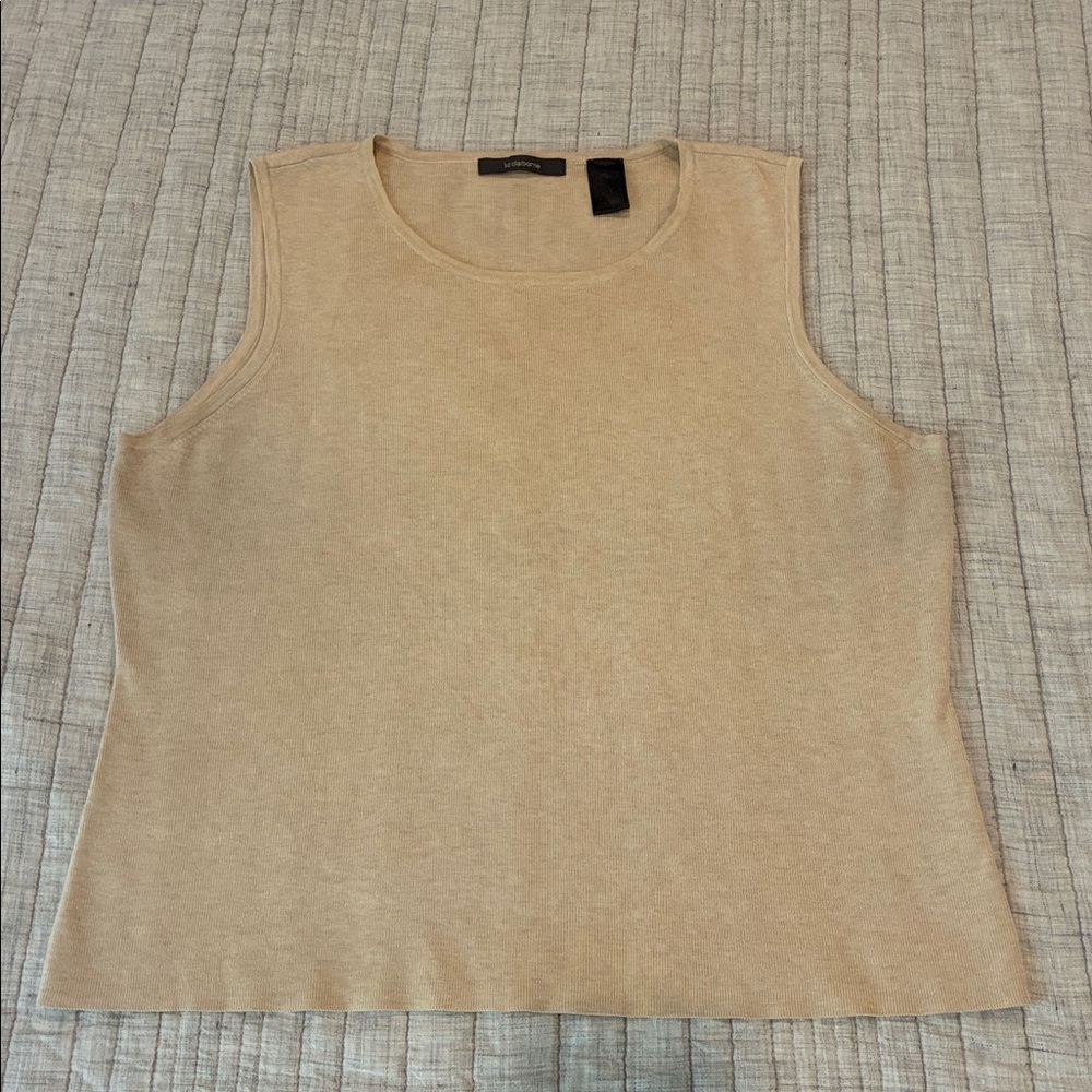 Liz Claiborne - Cream Tank (silk, nylon, cotton)